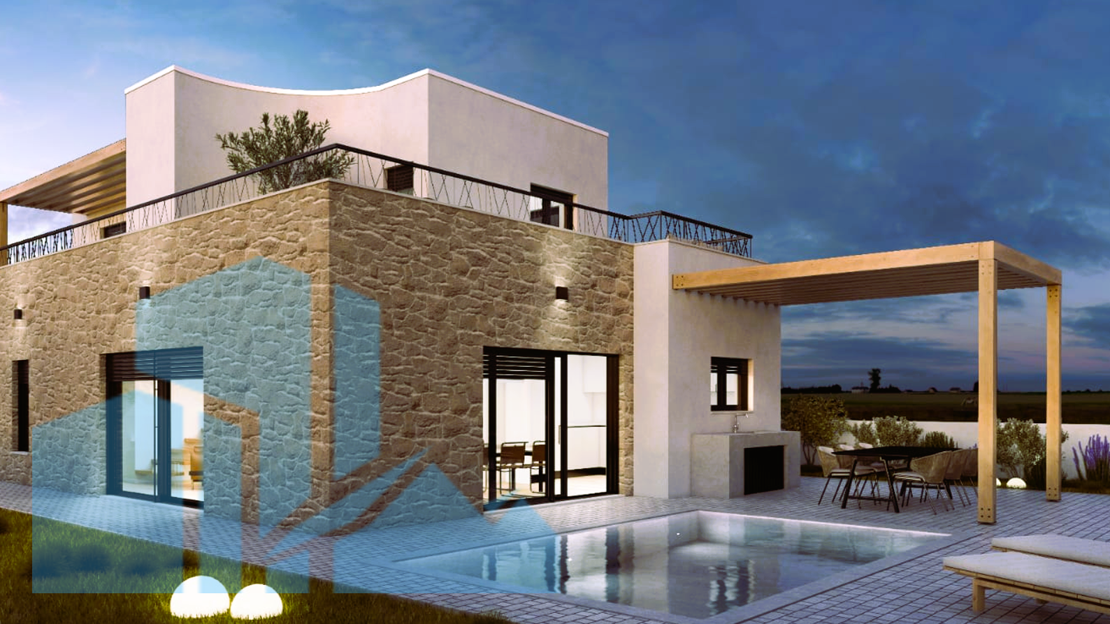 Kuća: Vodice 176m2 – Luksuzna novogradnja s bazenom i modernom arhitekturom